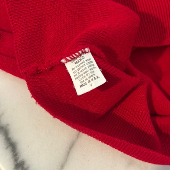 V-Neck Red Sweater - Picture 11 of 12